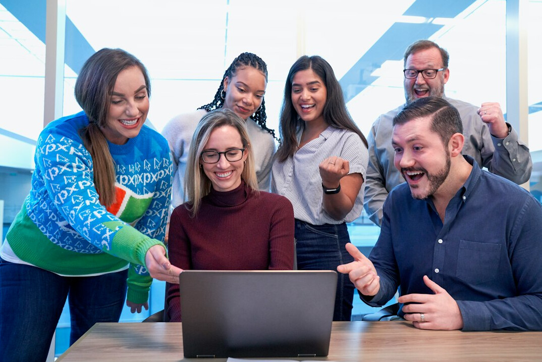diverse colleagues smiling