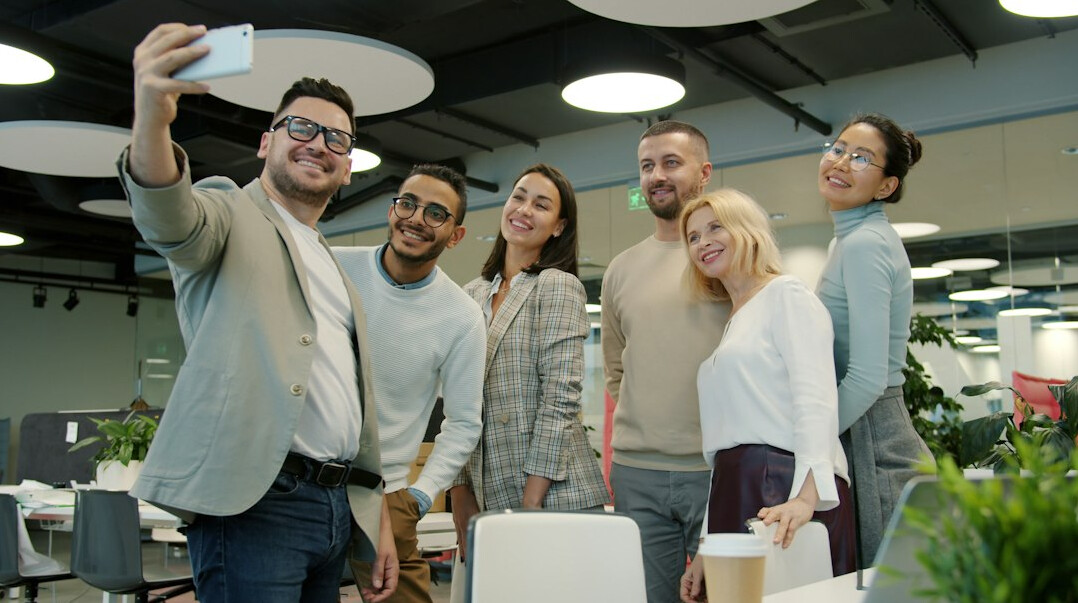 diverse office team